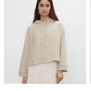 Club Monaco Ribbed Hoodie - Taupe XS